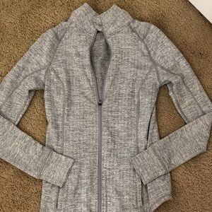 Grey print workout jacket